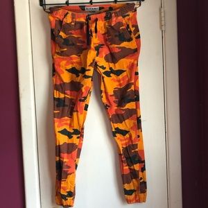 Orange camp pants